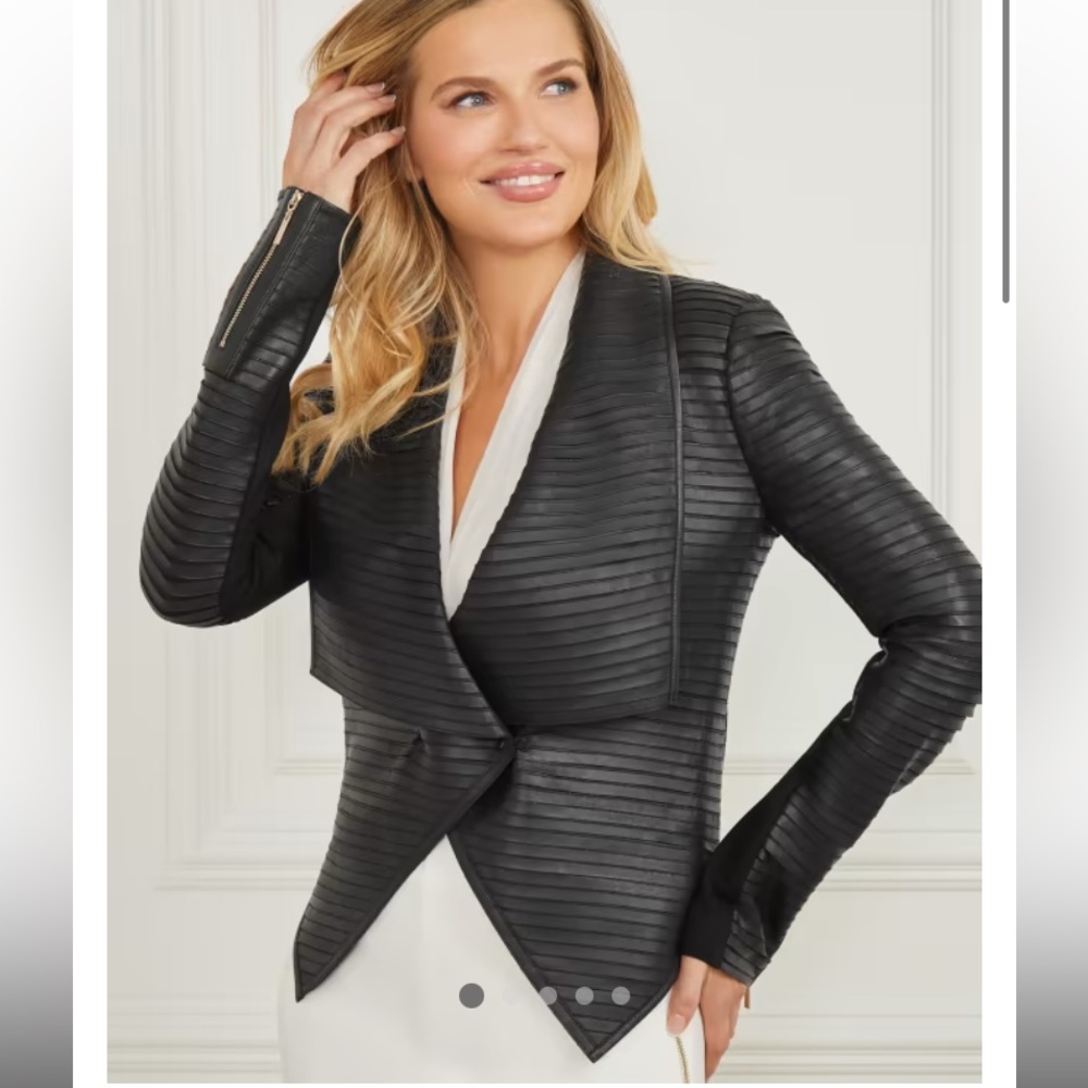 Guess by Marciano 100% lamb leather jacket black size 4